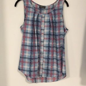 papermoon/stitch fix button down sleeveless top
